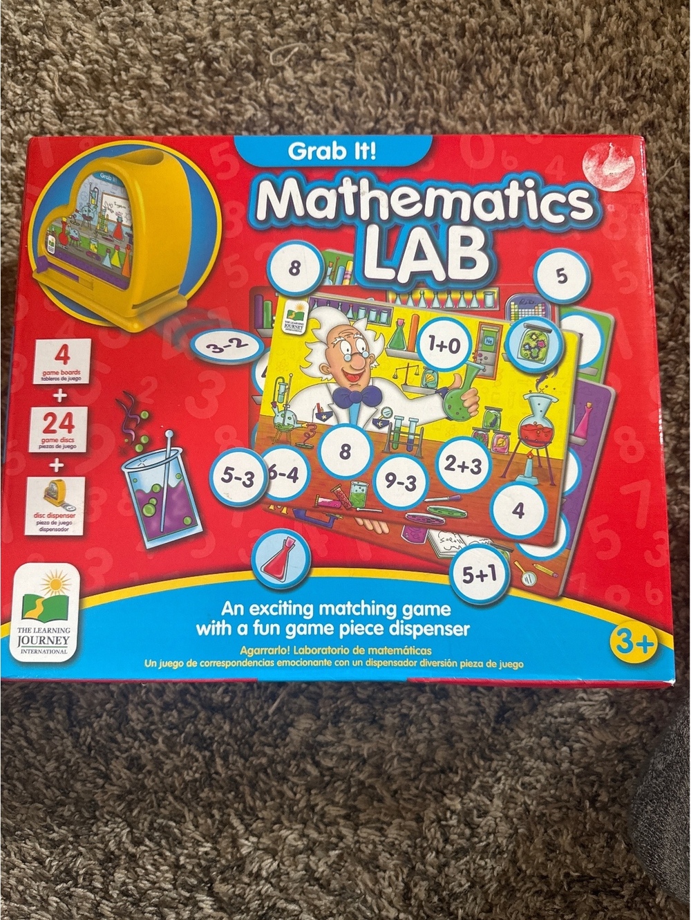 Grab It! Mathematics Lab Matching Game with Game Piece Dispenser - Educational 3